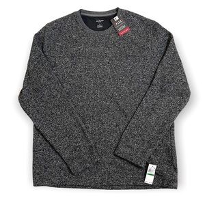 Van Huesen Flex Sweater Fleece Crewneck Size L Gray